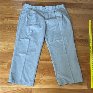 Croft  & Barrow Tan Pleated Casual Chinos